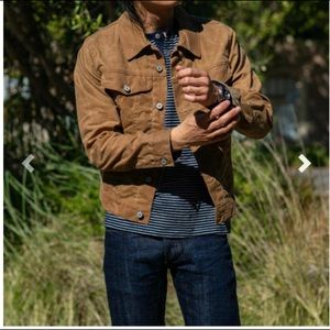 Gustin Trucker Jacket - Waxed Brown - M